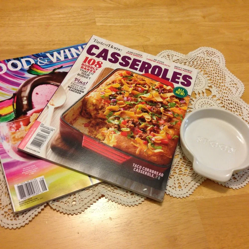 Cooking Magazine Plus Food And Wine and Spoon Rest Bundle